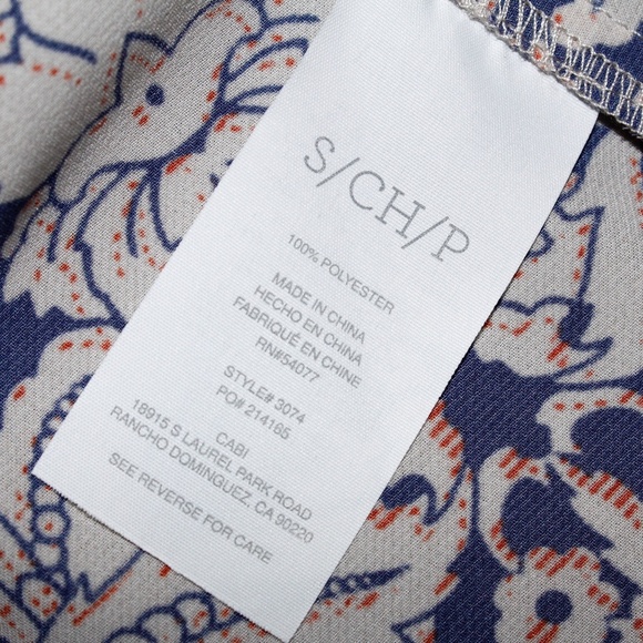 Cabi Flutter Sleeve Damask Print Blouse - Picture 16 of 16